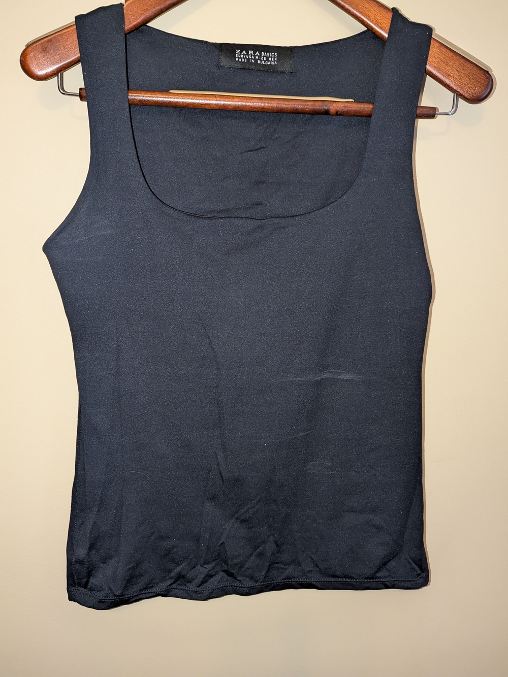 Zara Black Scoop Neck Tank Top